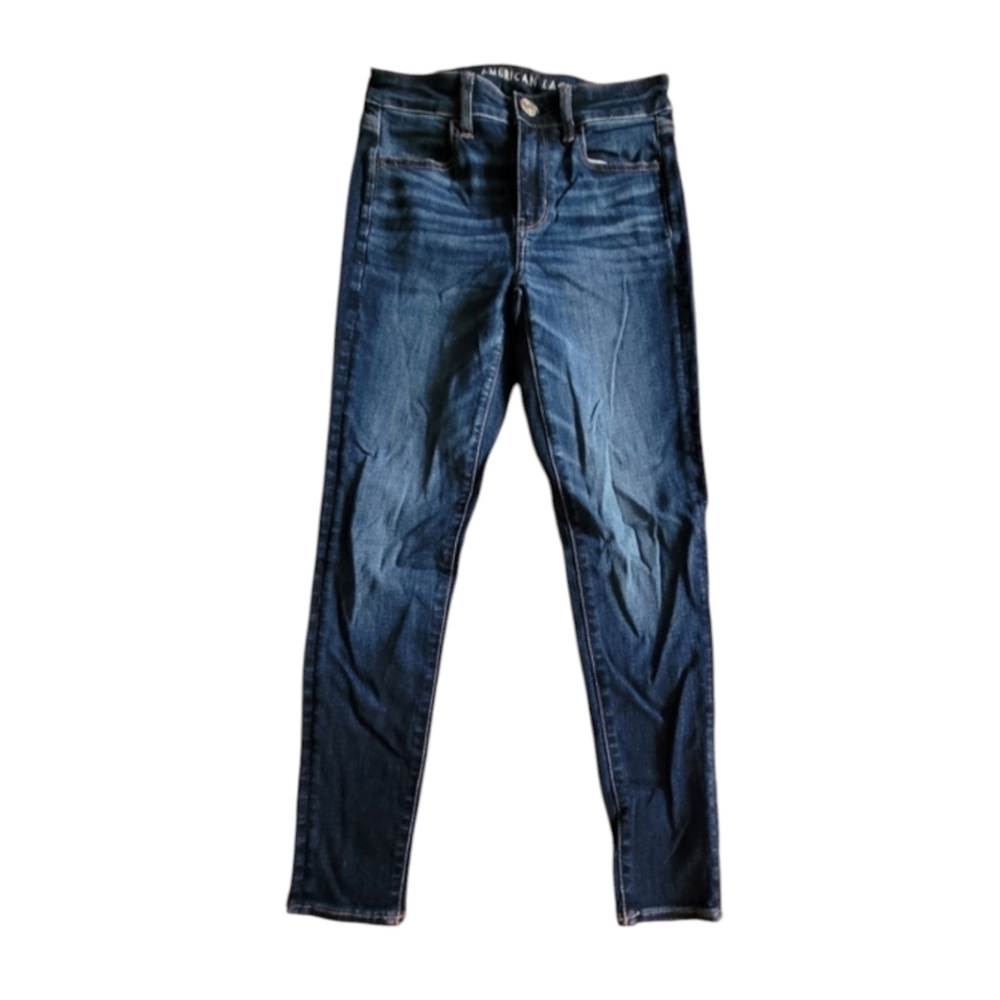 American Eagle Next Level High Rise Stretch Denim Jegging Slim Size 4 Short